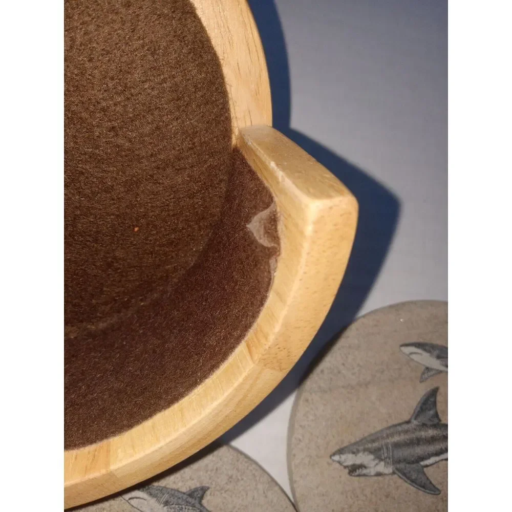 Thirstystone‎ Shark Coasters (4) With Wooden Holder